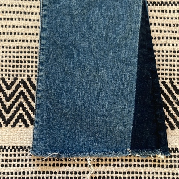 Frame le crop mini boot jeans with darker denim accents chic and sexy sz 27 - Picture 3 of 10